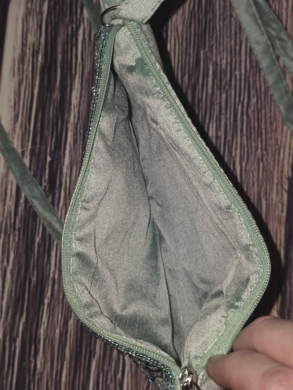 HOBO Green Embellished Peacock Crossbody Bag